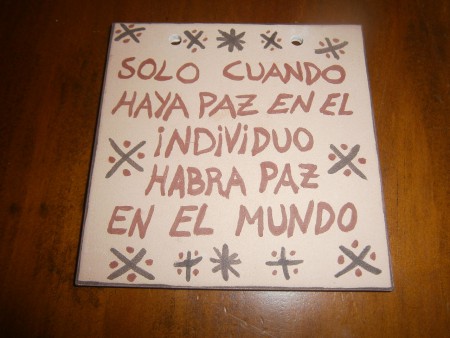 PLACA "Paz"